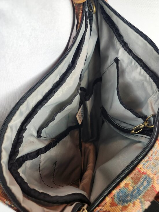 LL Bean Vintage 90s AmeriBag Healthy Back Bag - Paisley main image 7